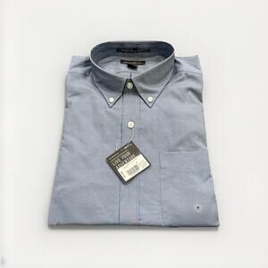 Eddie Bauer Mens Blue Mr LS Wrinkle Free Sport Button Up Long Sleeve S NWT $60